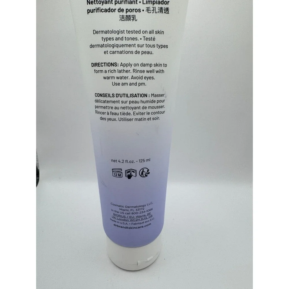 Dr. Brandt Pore Purifying Cleanser Deep Cleansing Gel 4.2oz NEW